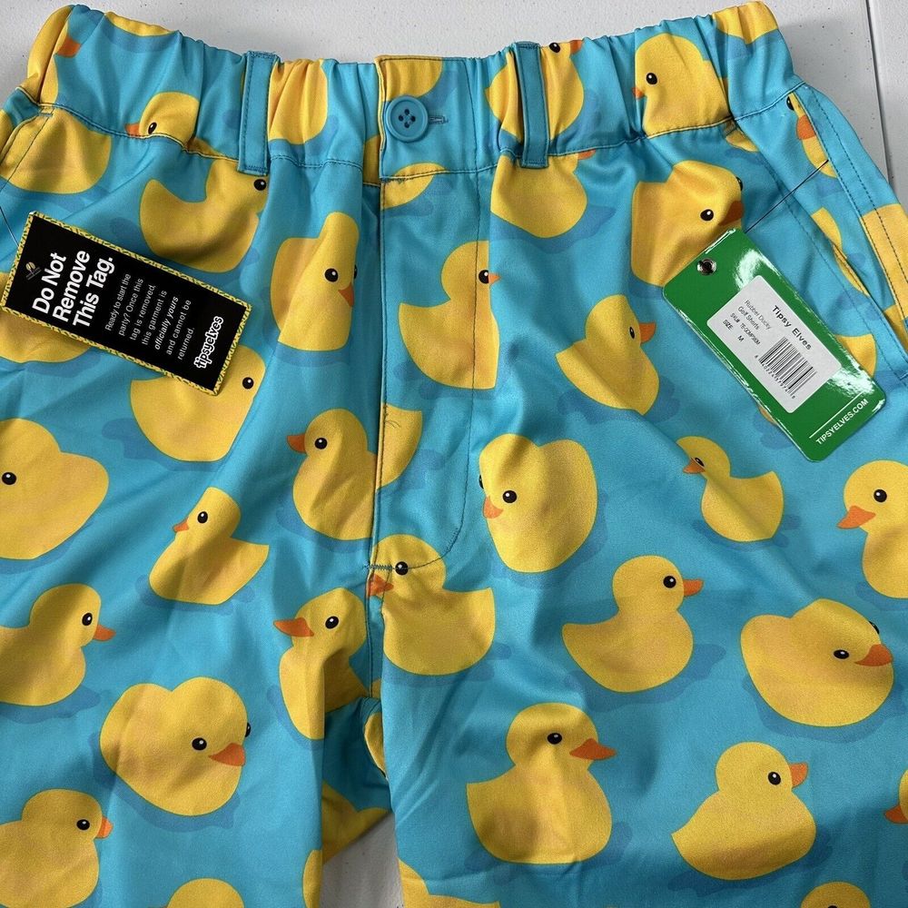 Tipsy Elves Golf shorts Rubber Ducky mens size M NWT